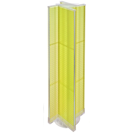 Azar Displays Pinwheel Pegboard Floor Display on Revolving Base. Spinner Rack Stand 700460-YEL